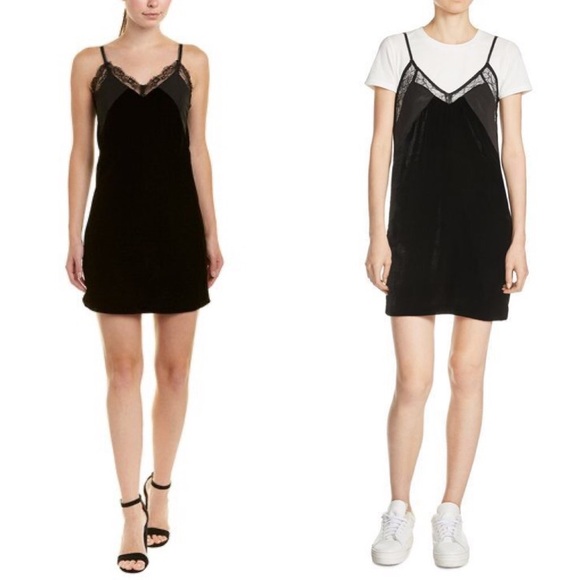 🚫SOLD 01/23🚫 MAJE Ruiza Velvet Slip Dress-Sz 2 - Picture 2 of 8